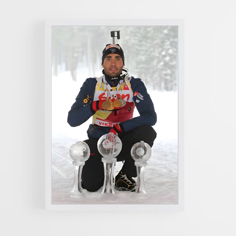 Poster Solitaire en Neige – affiche Biathlon (vue 3)